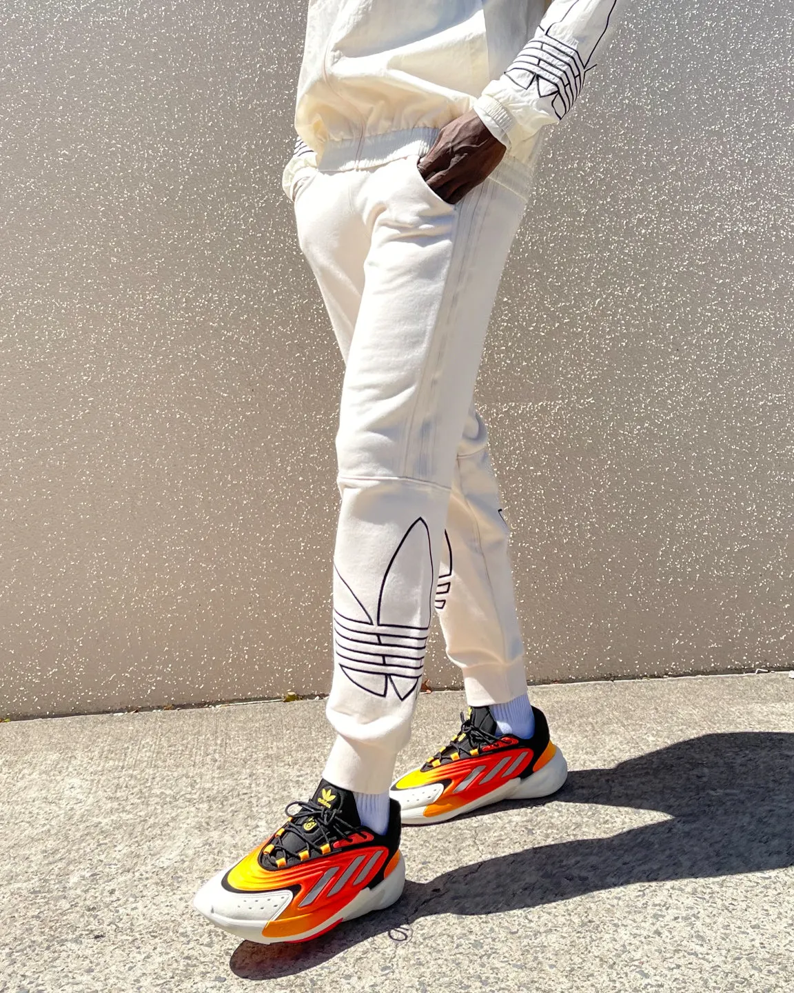 Adidas Tricolour Sweat Pants Wonder White