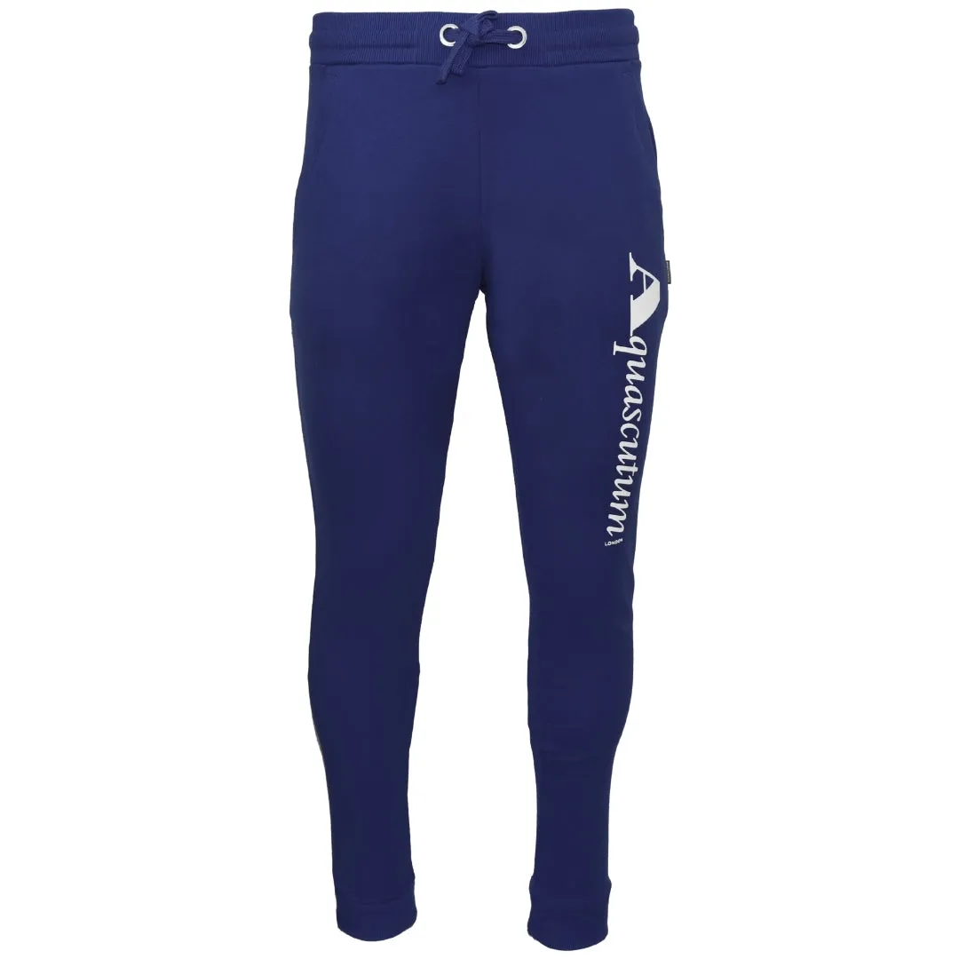 Aquascutum Navy Blue Logo Sweat Pants