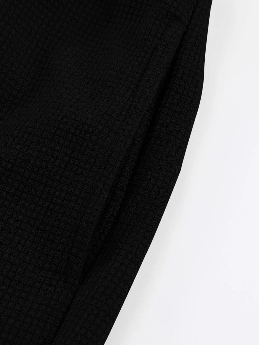 Black Textured Cargo Pocket Jogger Trousers