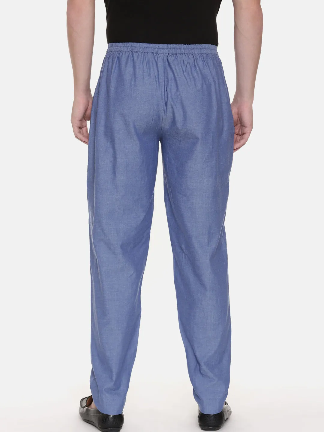 Blue Cotton Drawstring Pants - MMP0118