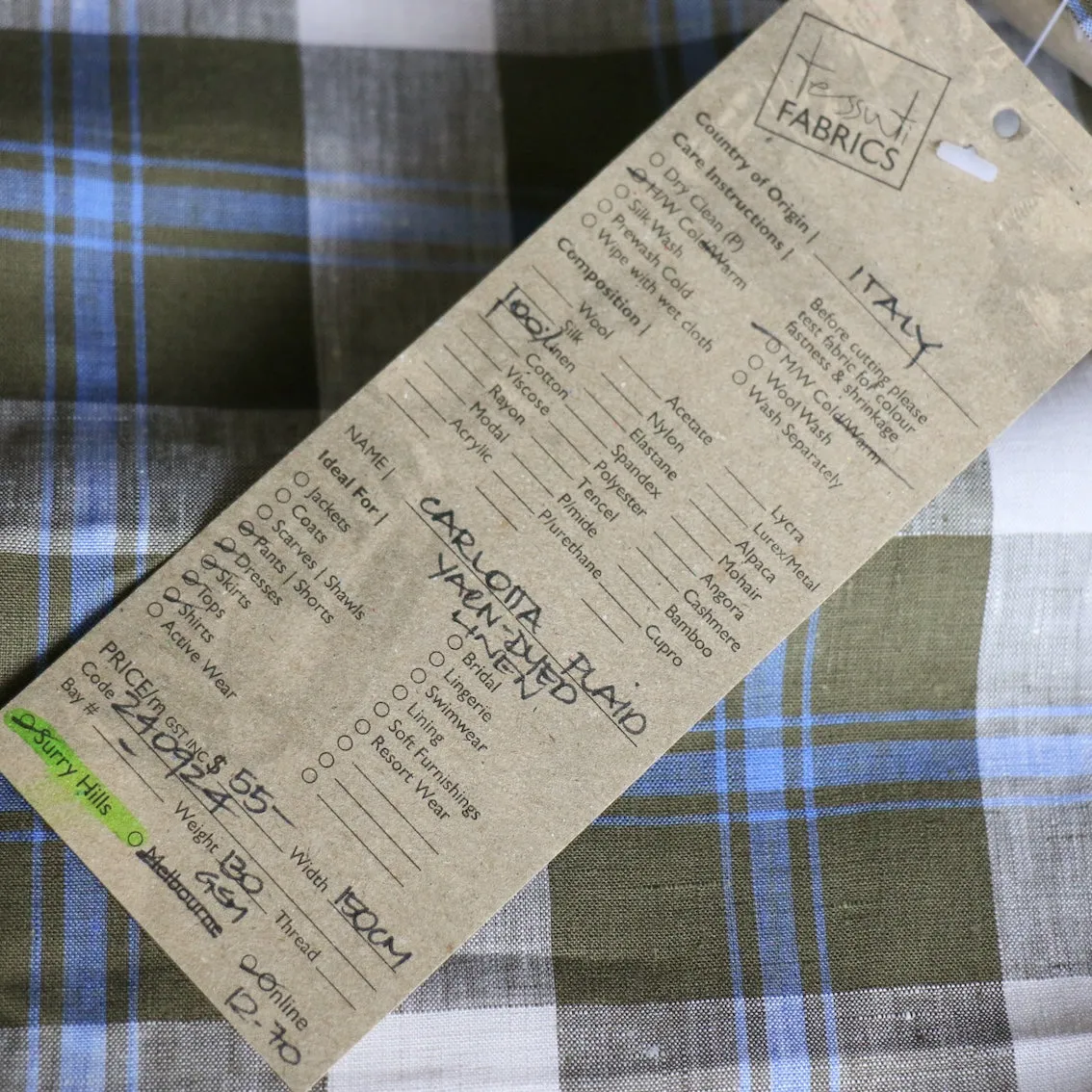 Carlotta Plaid Yarn Dyed Linen