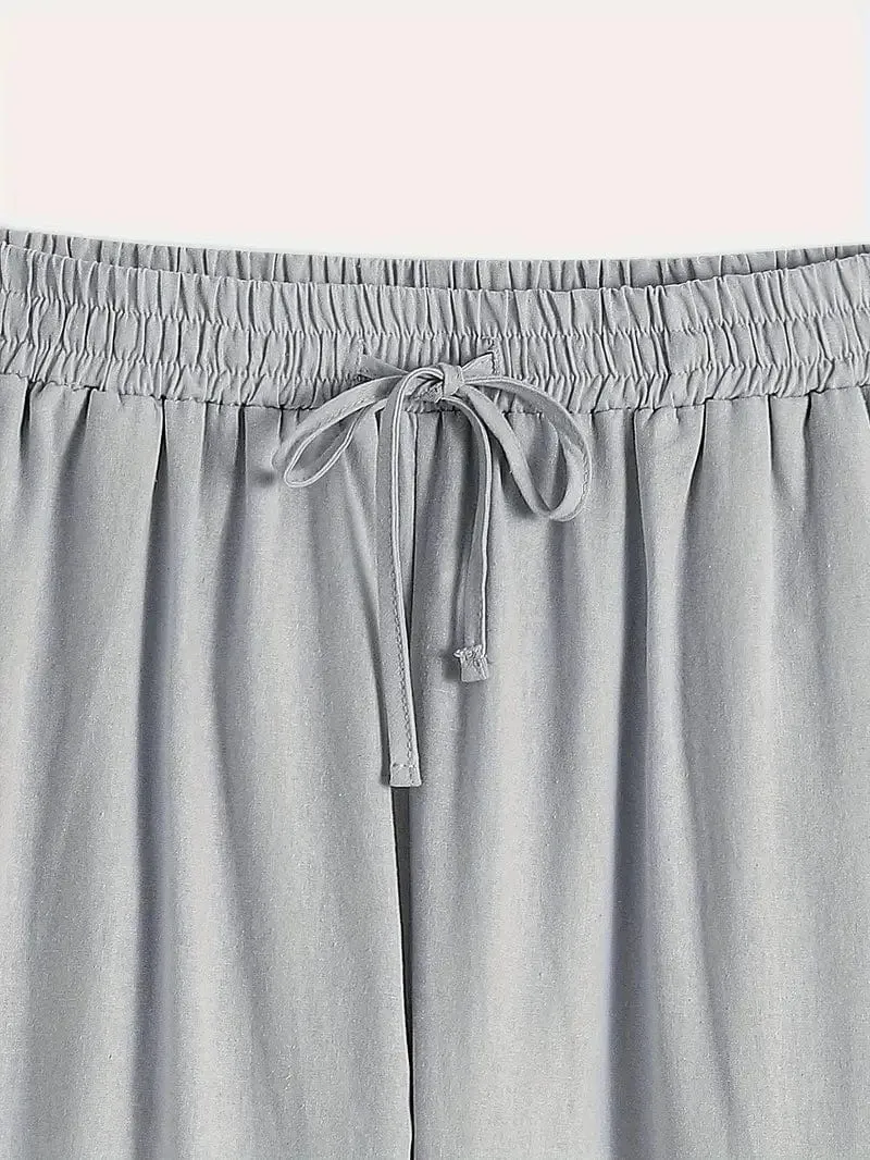 Casual Loose Fit Linen Pants