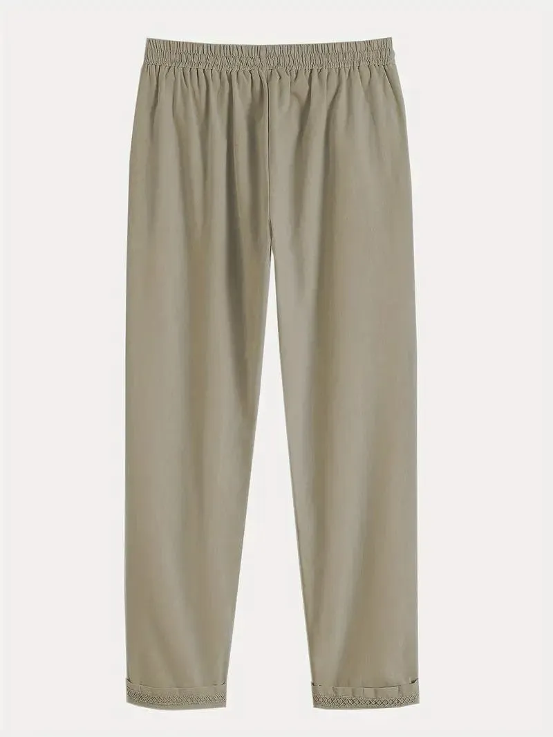 Casual Loose Fit Linen Pants