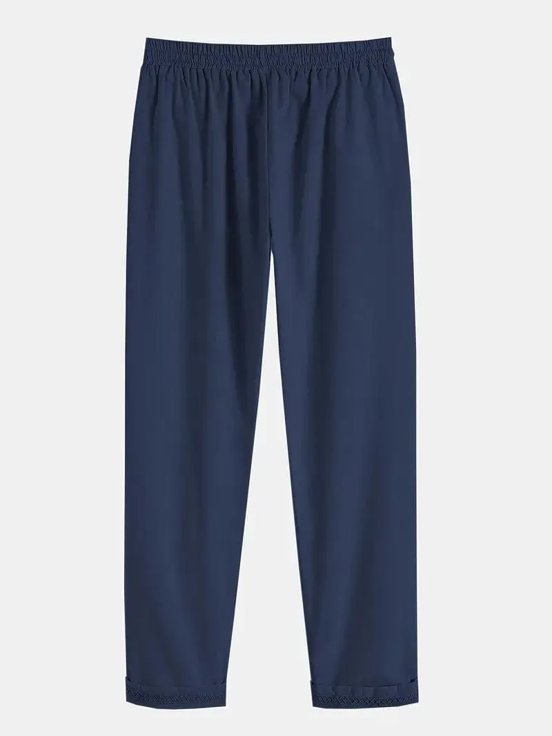 Casual Loose Fit Linen Pants