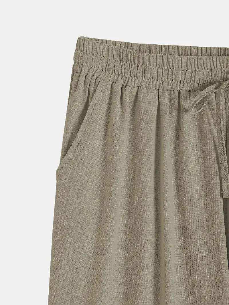 Casual Loose Fit Linen Pants