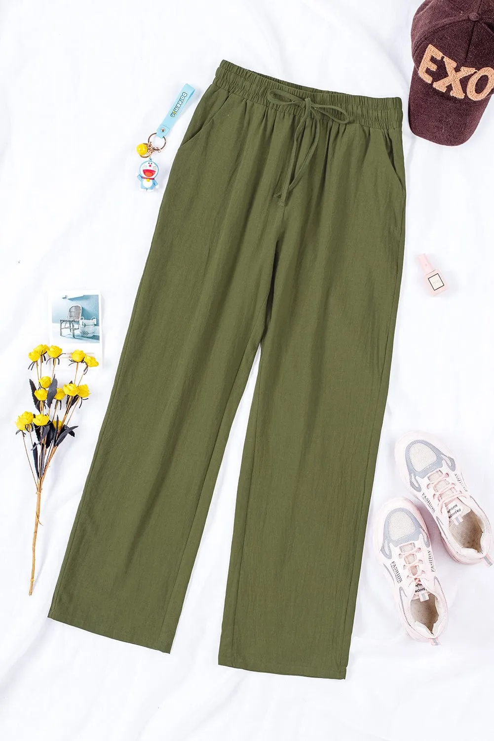 Casual Loose Fit Linen Pants