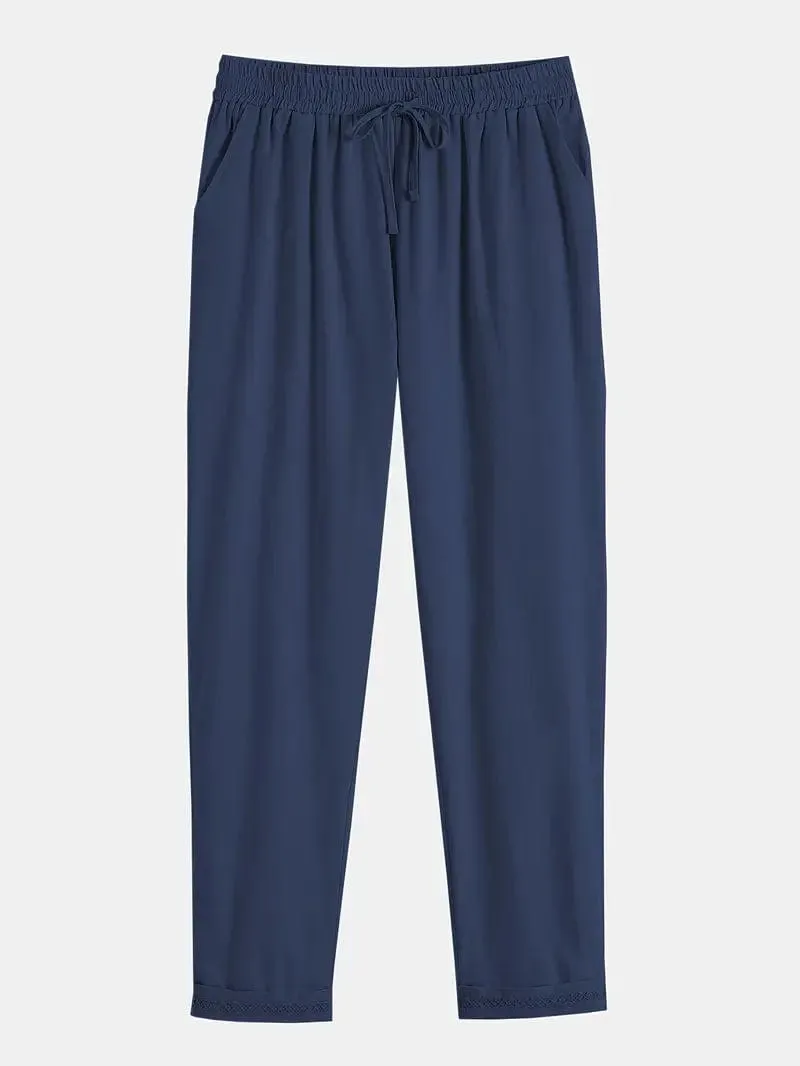 Casual Loose Fit Linen Pants