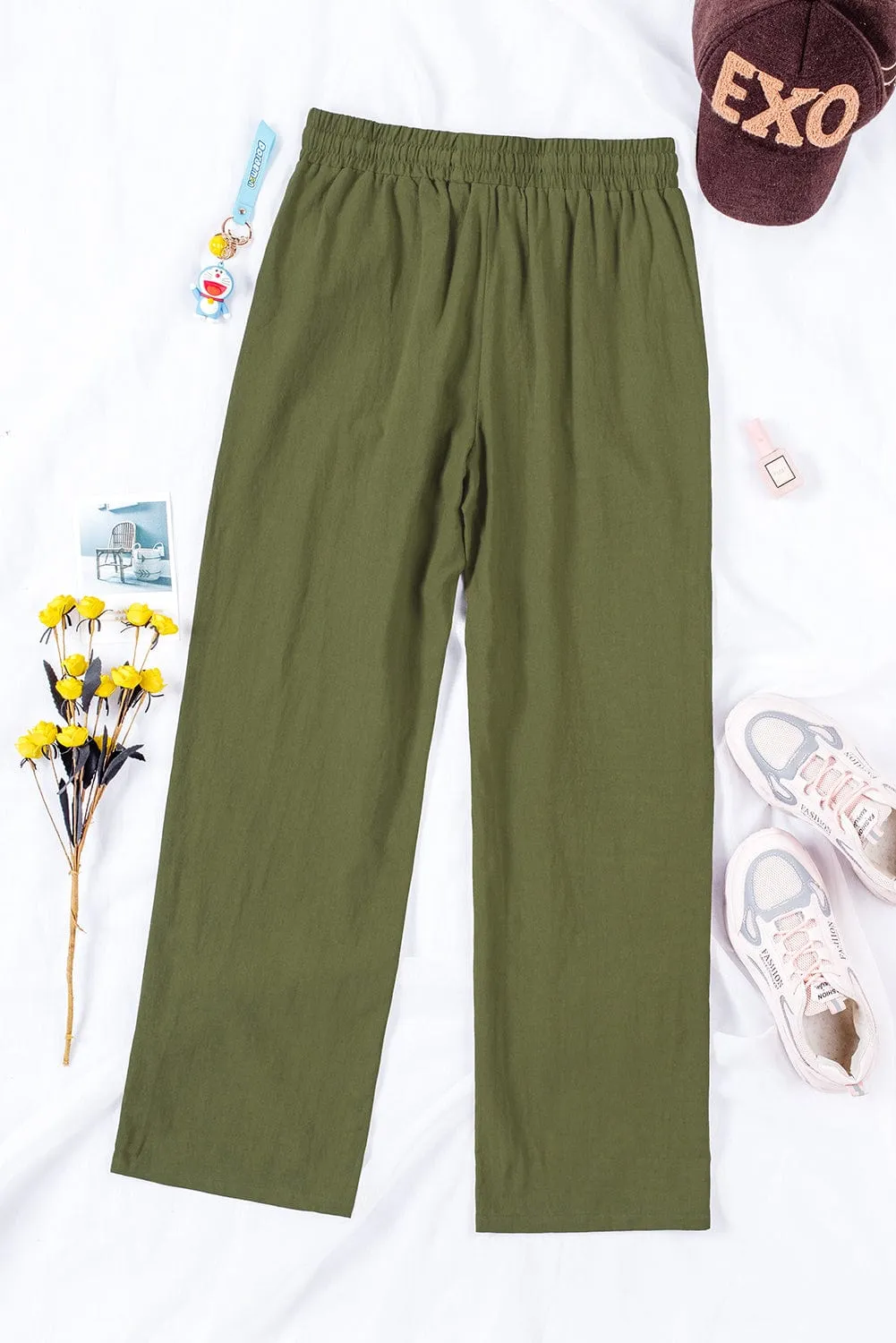 Casual Loose Fit Linen Pants