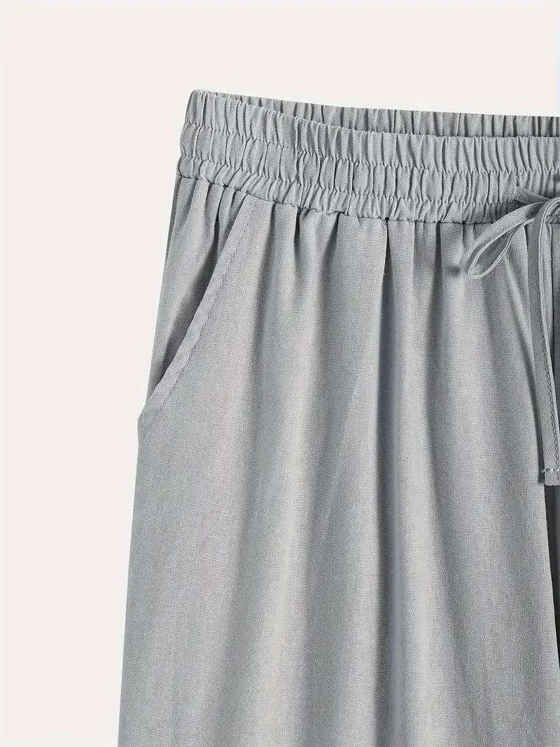 Casual Loose Fit Linen Pants