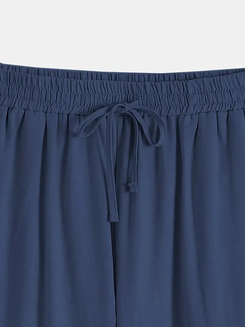 Casual Loose Fit Linen Pants