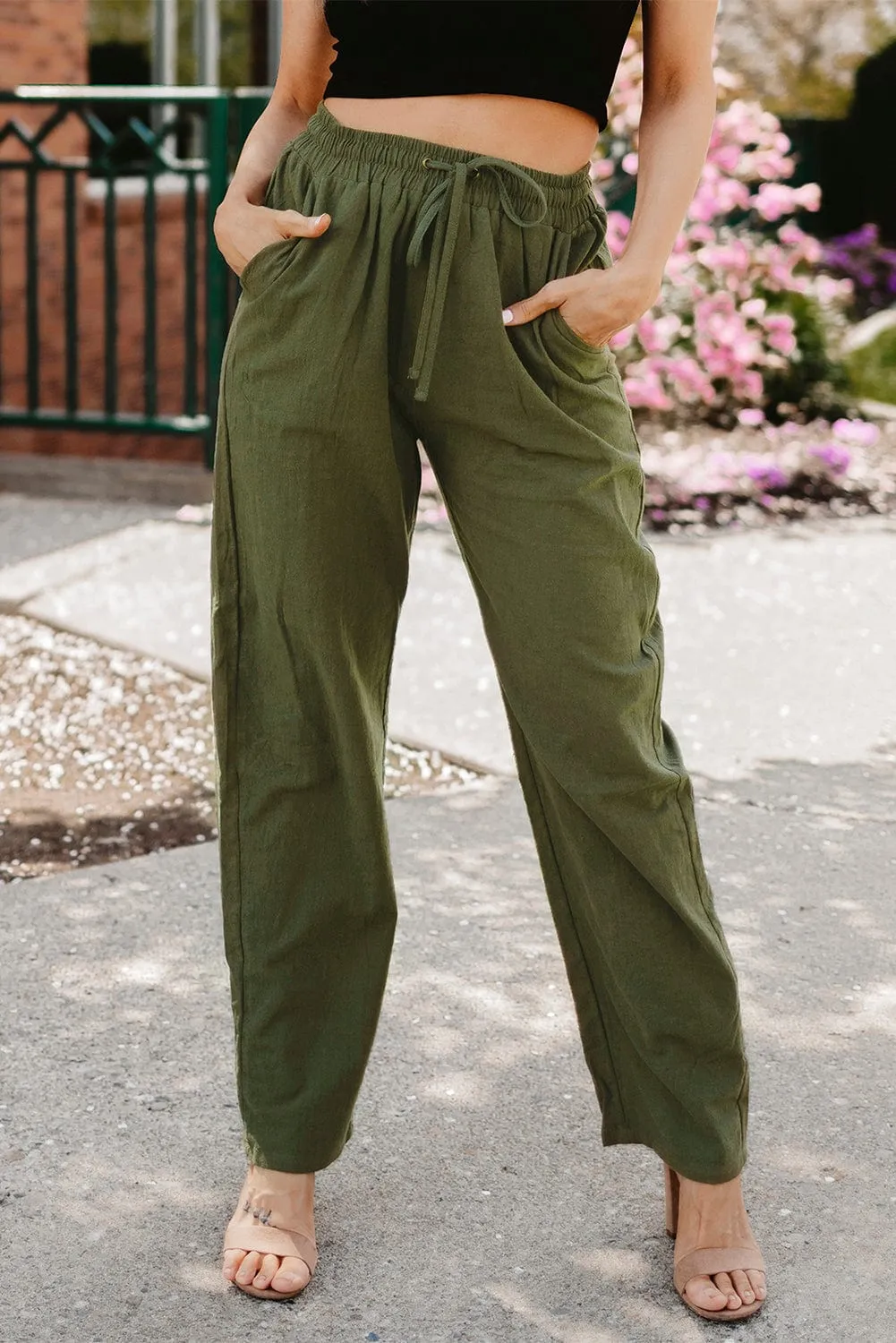 Casual Loose Fit Linen Pants