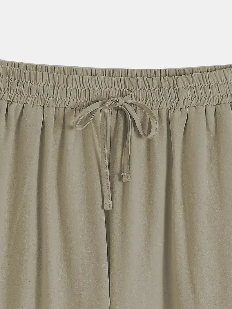 Casual Loose Fit Linen Pants