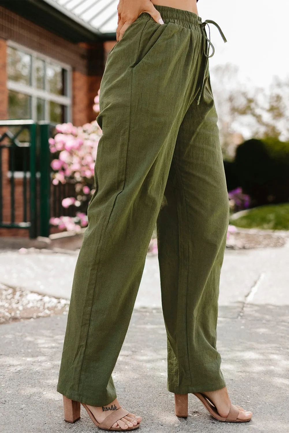 Casual Loose Fit Linen Pants