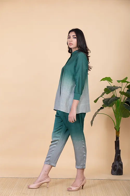 Chambray & Co.'S Aeva Vegan Silk Coord Set