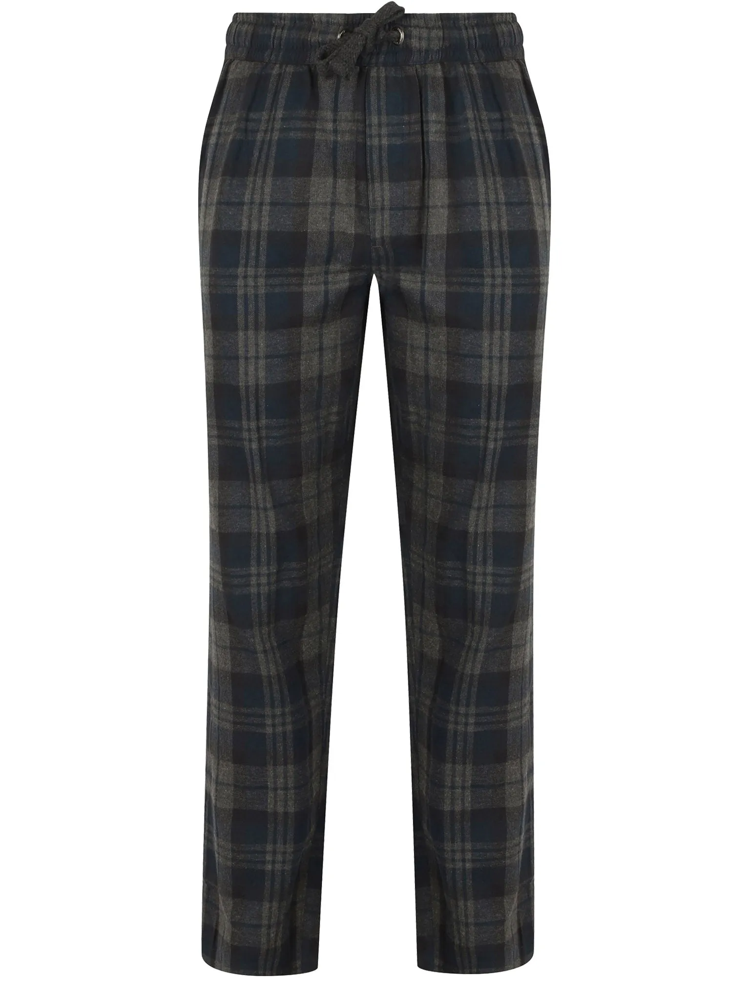 Chamois Brushed Flannel Checked Lounge Pants in Estate Blue - Tokyo Laundry