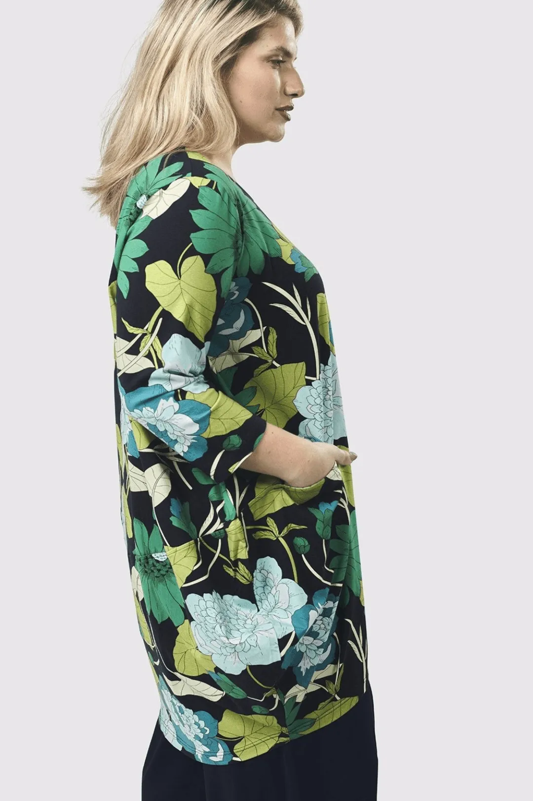 Cocoon Tunic Top, Floral