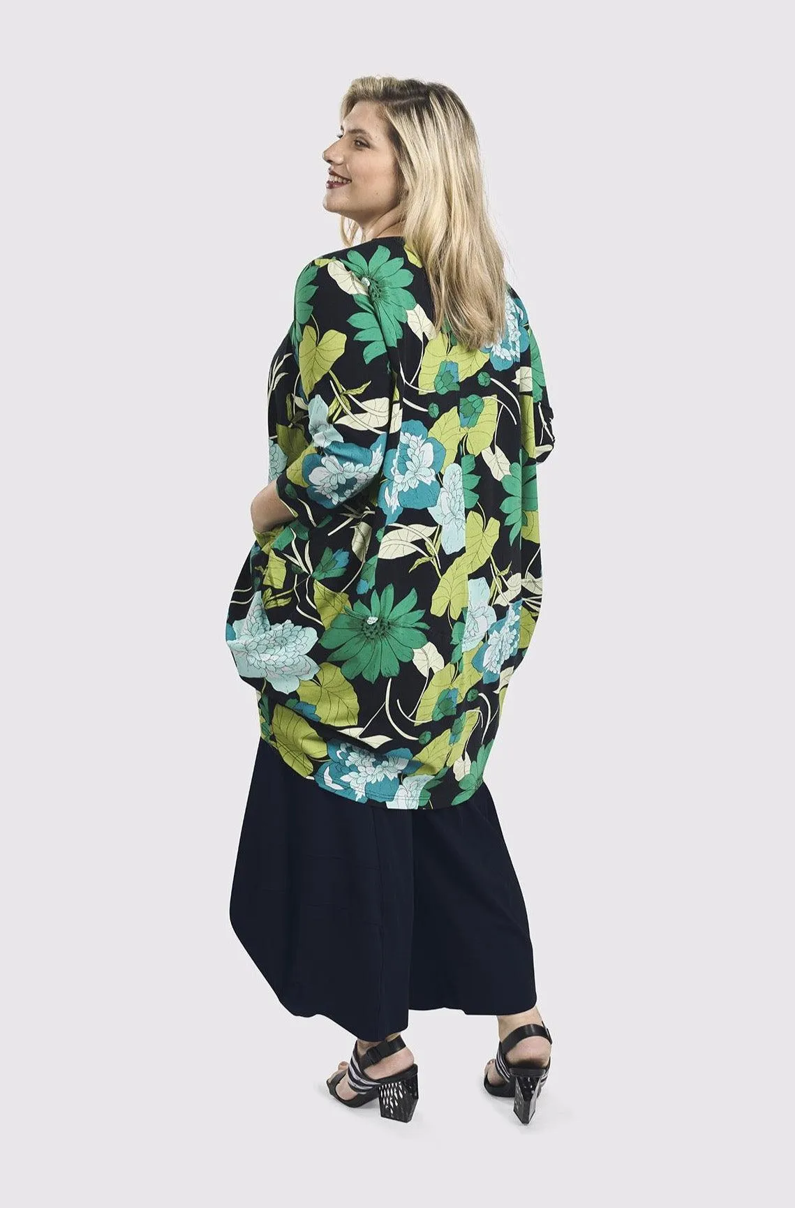 Cocoon Tunic Top, Floral