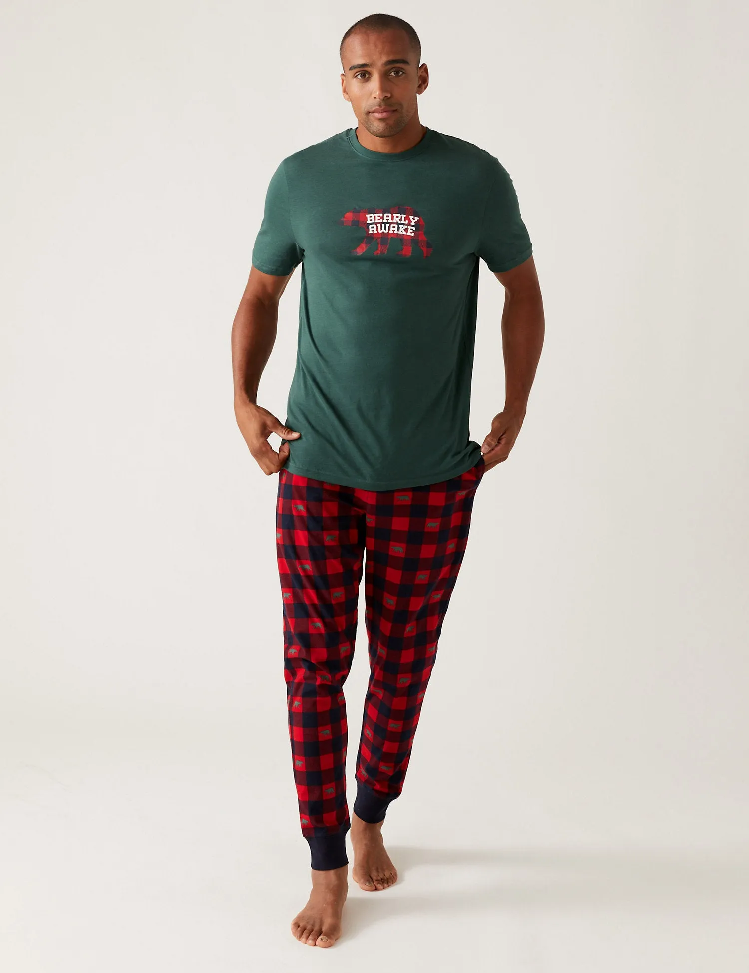 Cotton Blend Supersoft Checked Pyjama Set