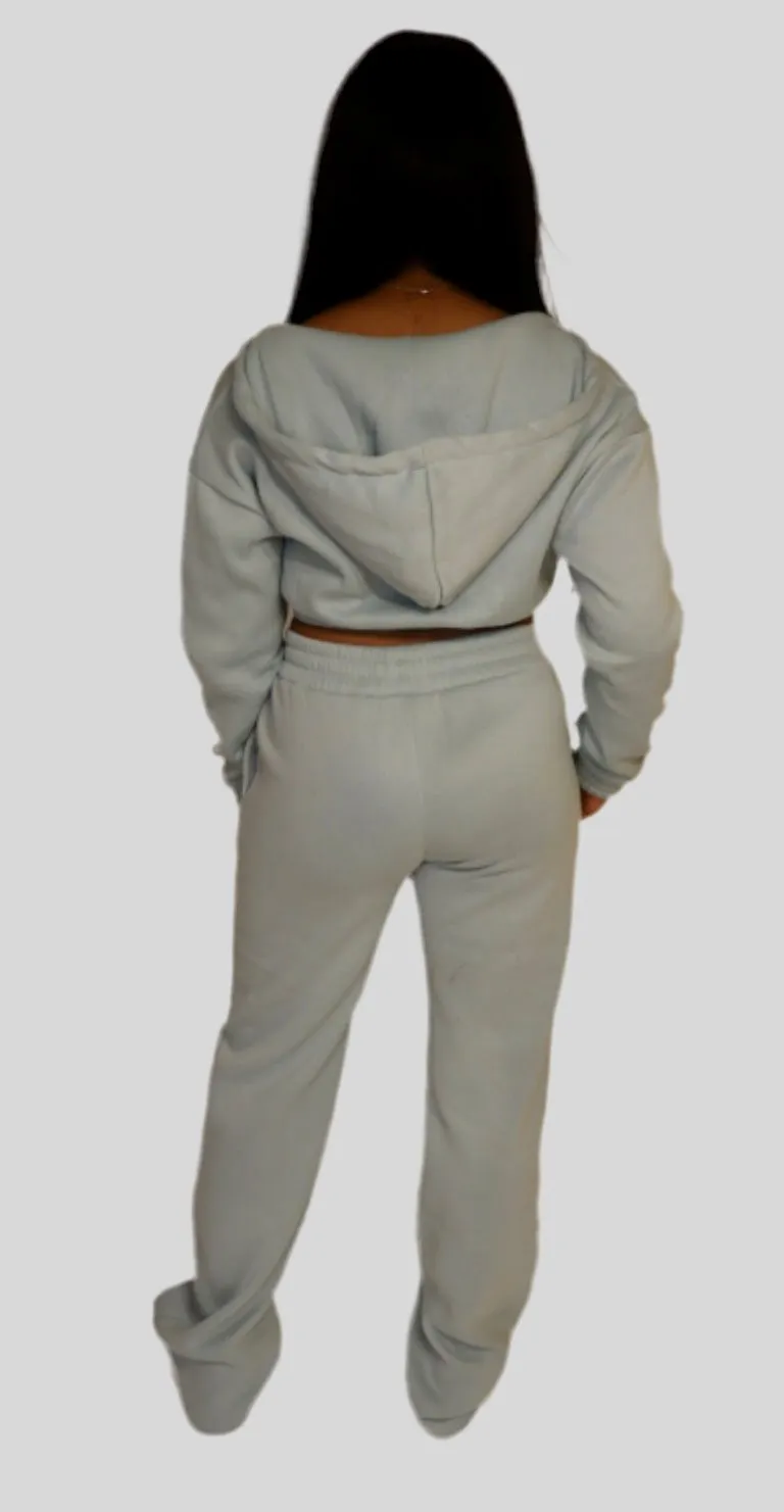 Cropped Hoodie Sweatsuit