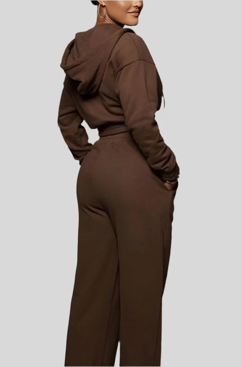 Cropped Hoodie Sweatsuit
