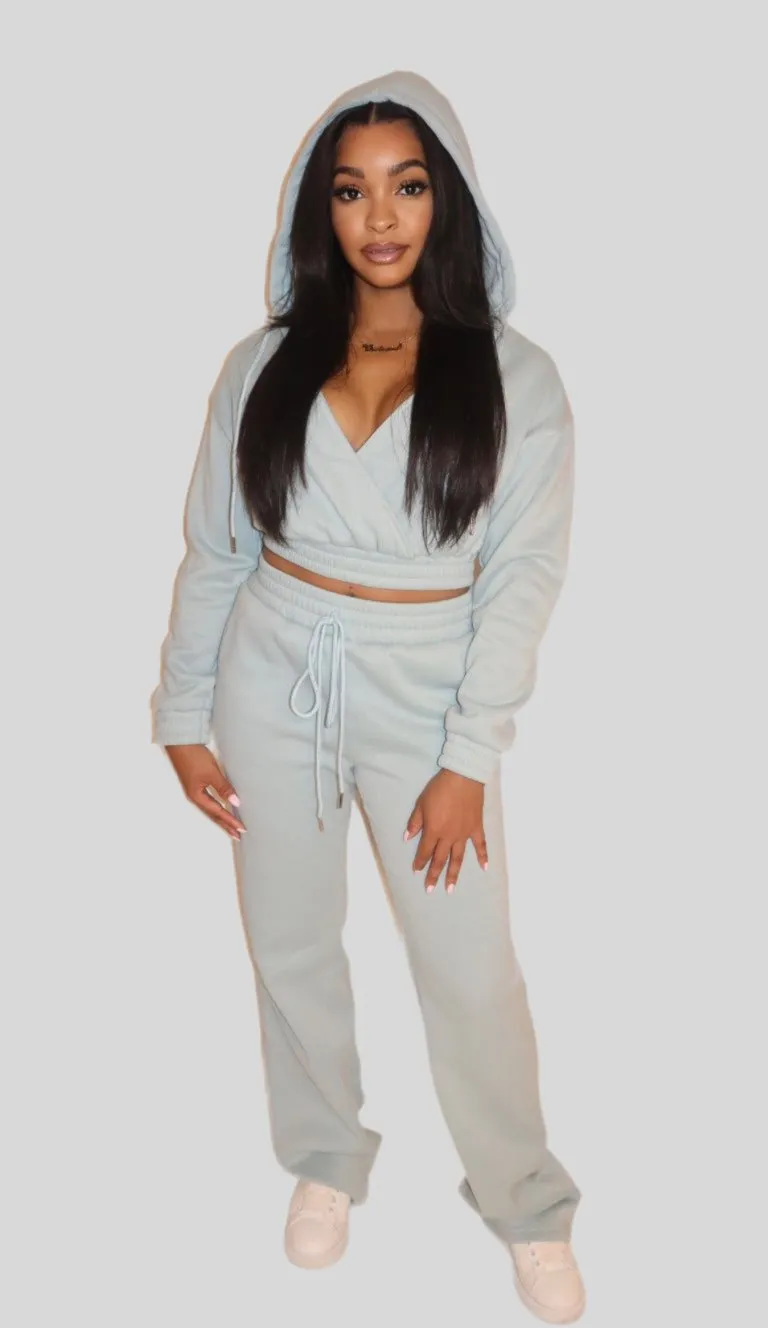 Cropped Hoodie Sweatsuit