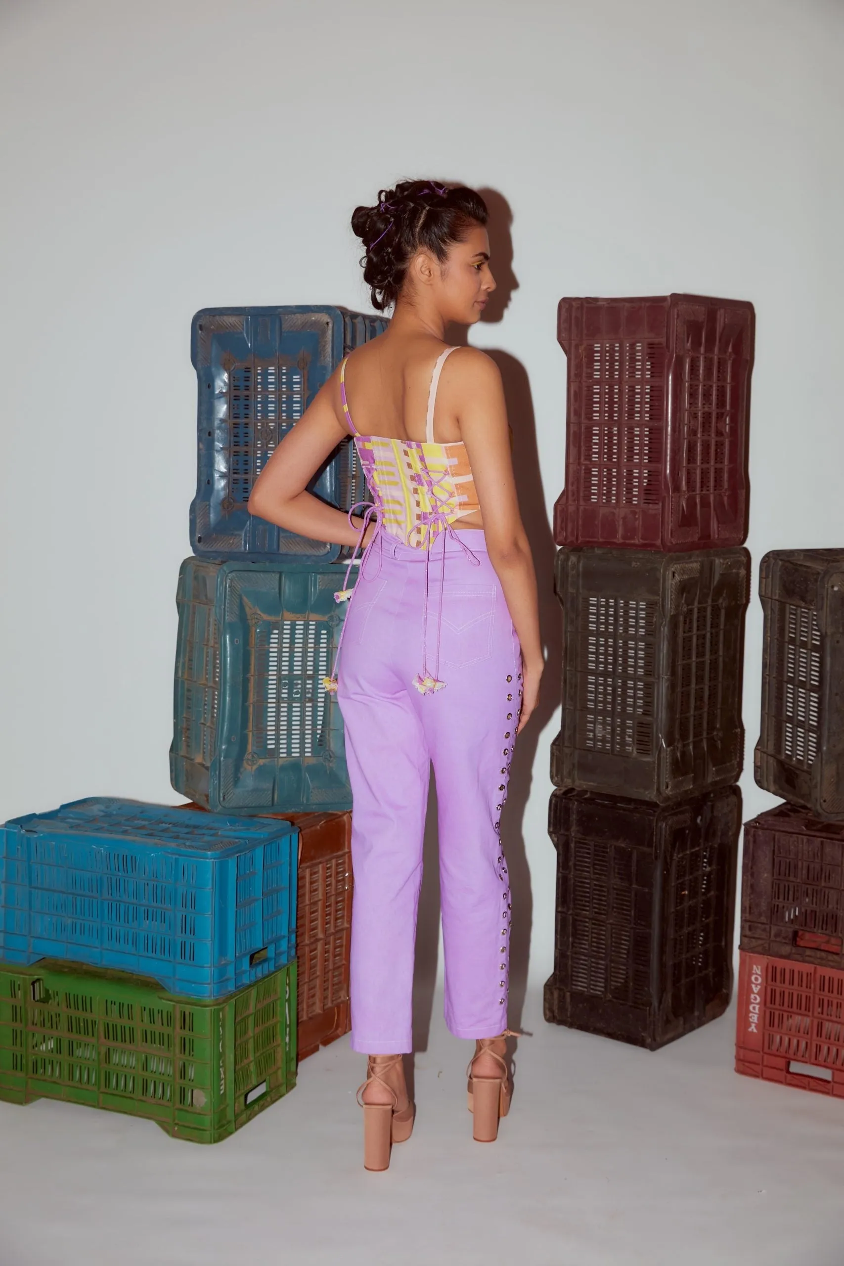 Denim Corset Set