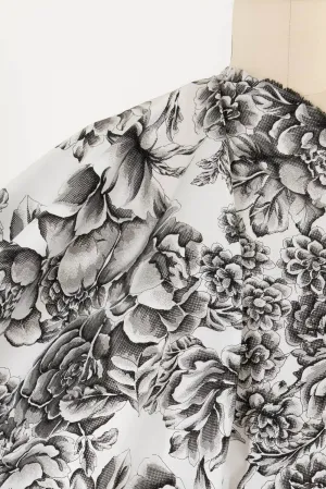 Etched Flora Stretch Cotton Woven - ENDCUT