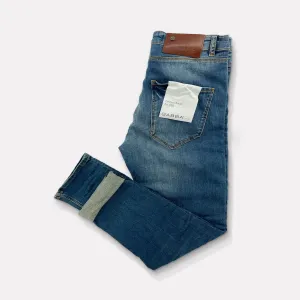 GABBA "Rey" Comfortable Straight Slim Fit Jean / Sandblast Wash