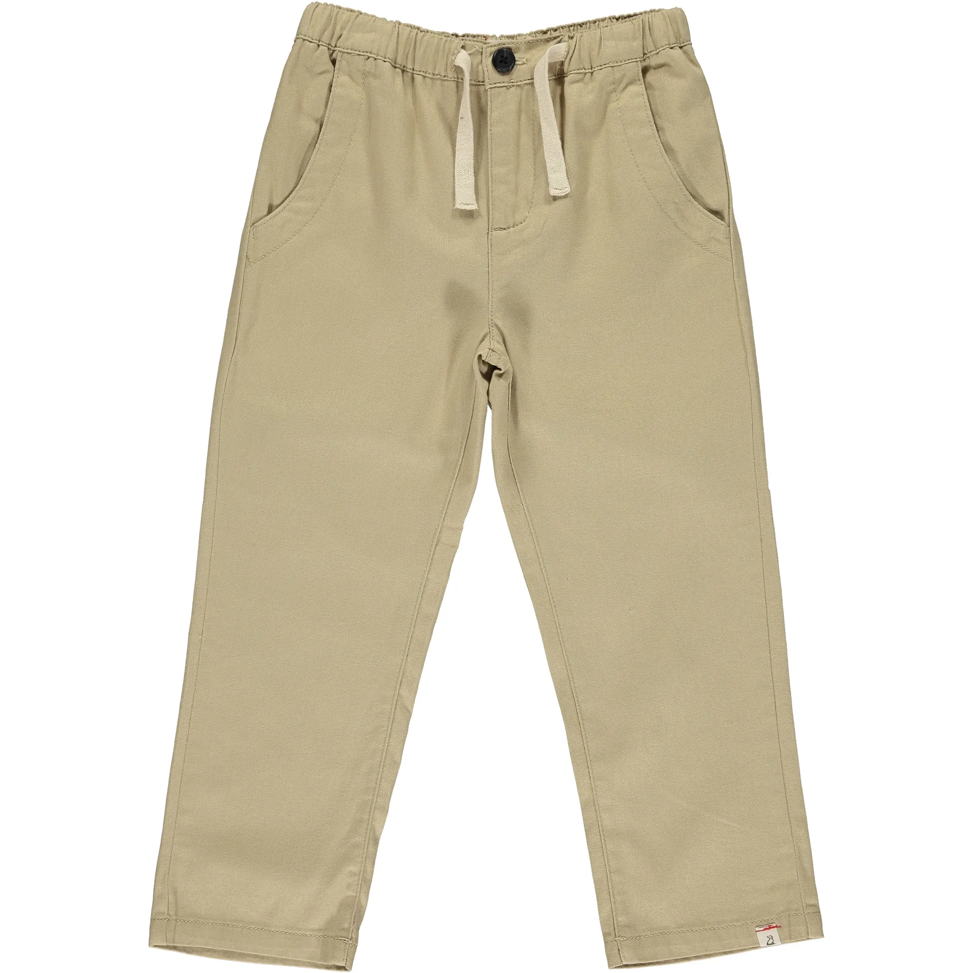Jay Twill Buttoned Drawstring Pants / Tan