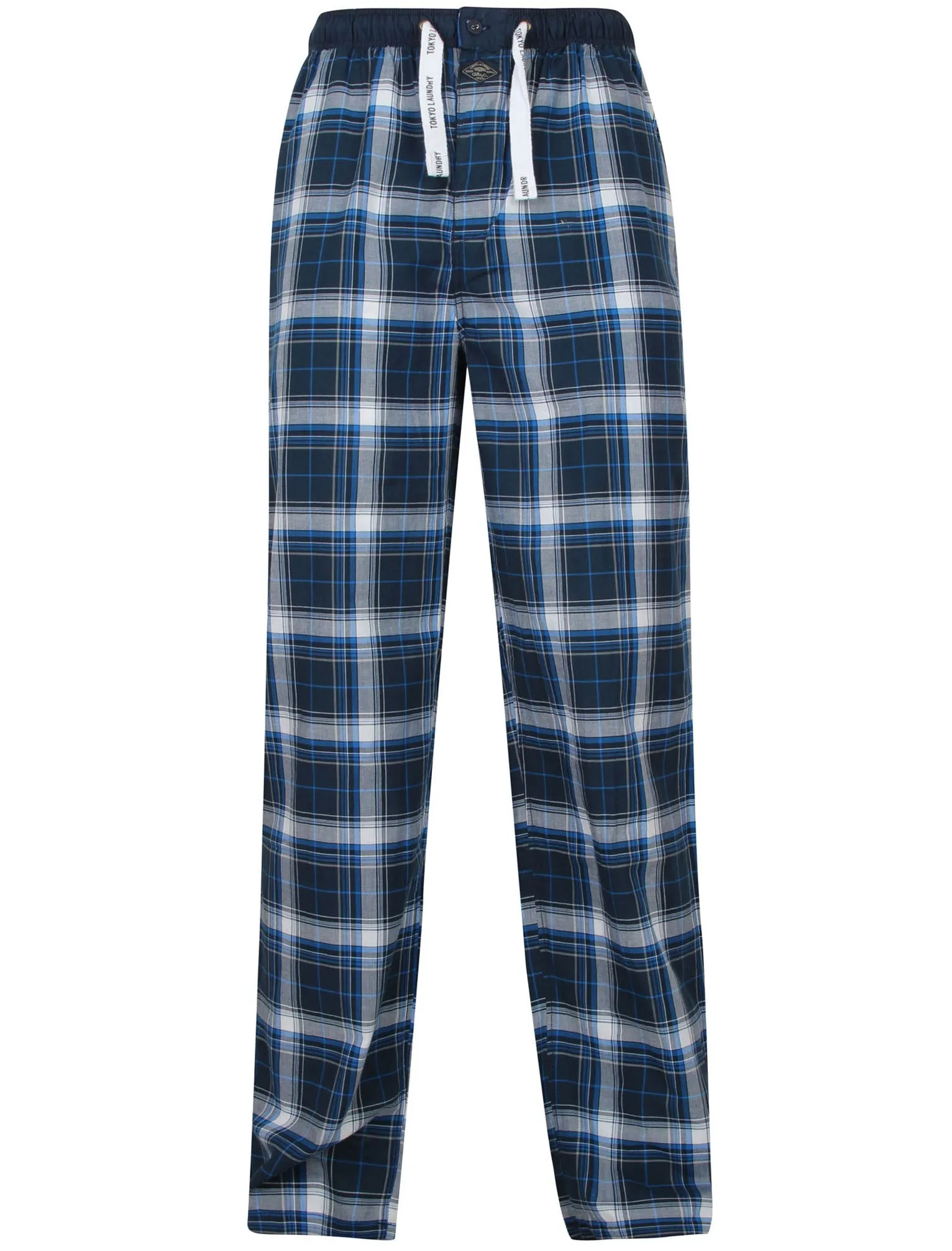 Jowett Checked Lounge Pants In Blue - Tokyo Laundry