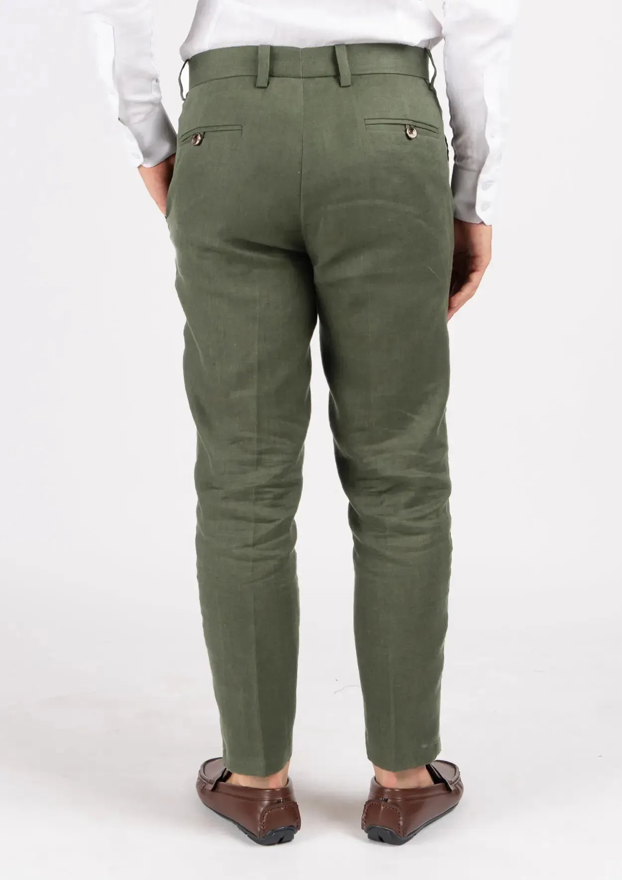 Juniper Green Linen Pants
