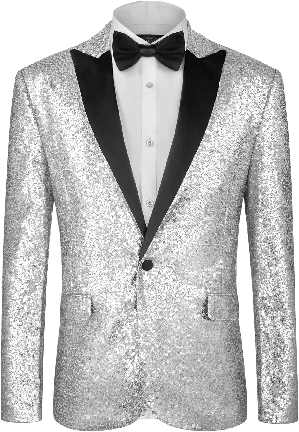 MAGE MALE Mens Tails Slim Fit Tailcoat Sequin Dress Coat Swallowtail Dinner Party Wedding Blazer Suit Jacket