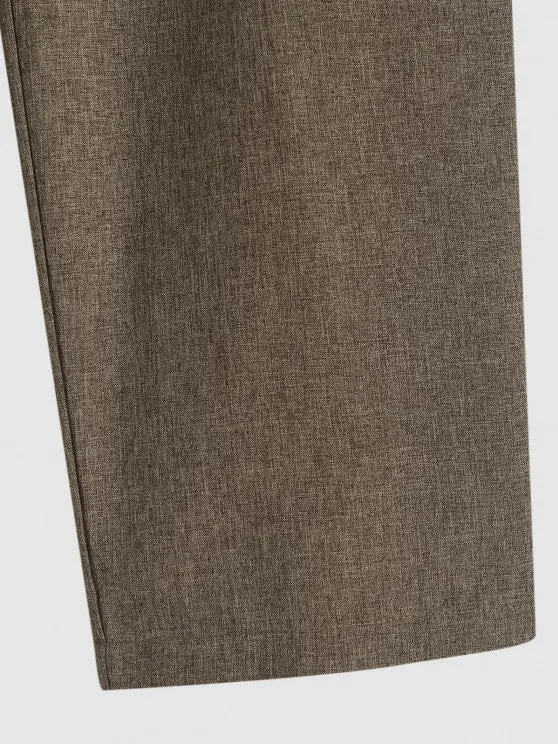Marled Shirt And Drawstring Pants Set