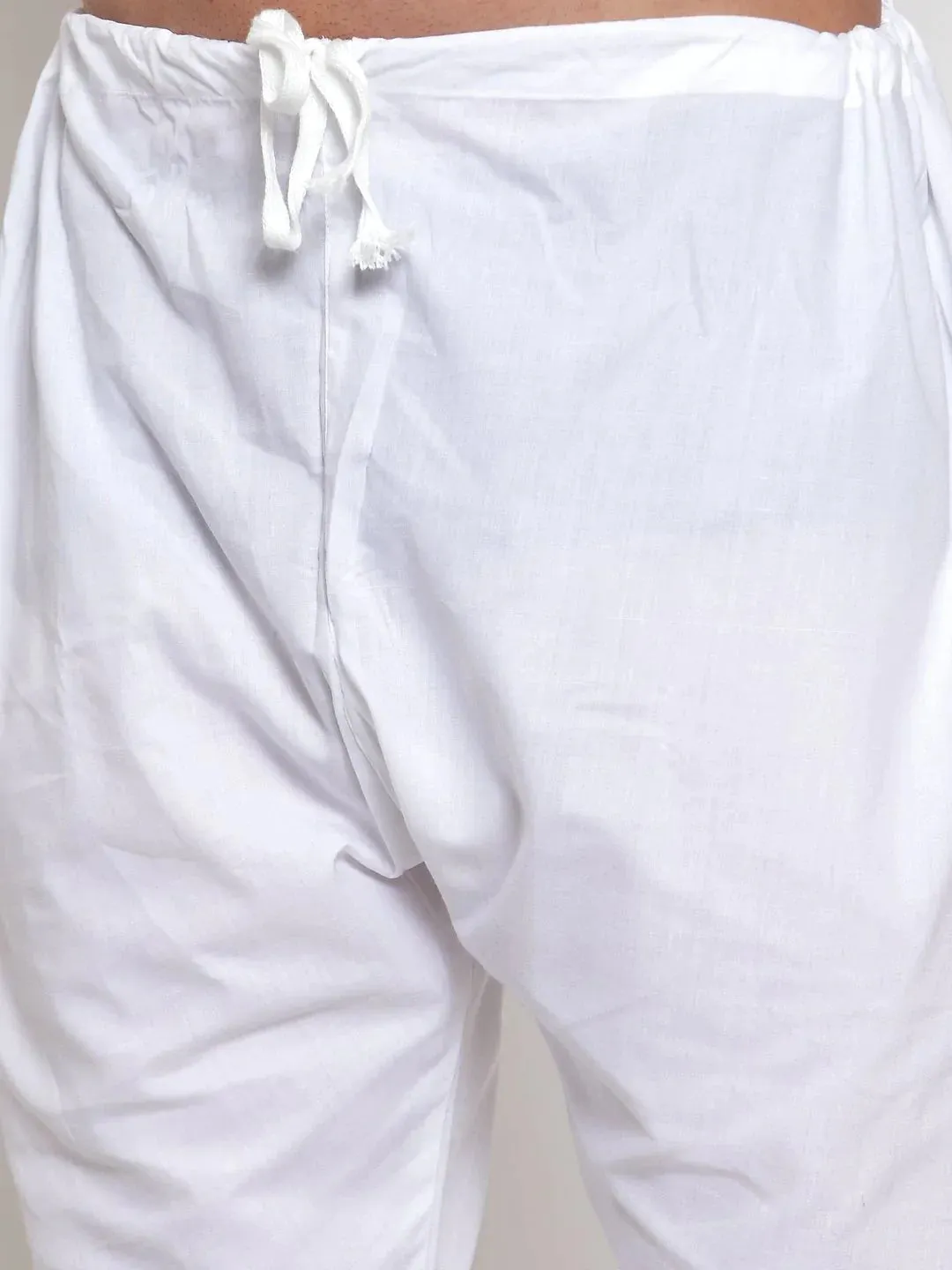 Men Bronze & White Self Design Kurta With Churidar