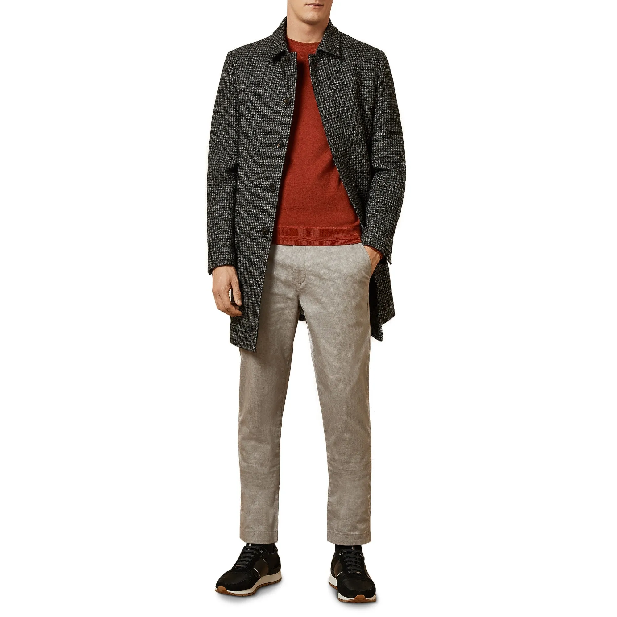 Men Sleepe-Printed Chino - Light-Grey