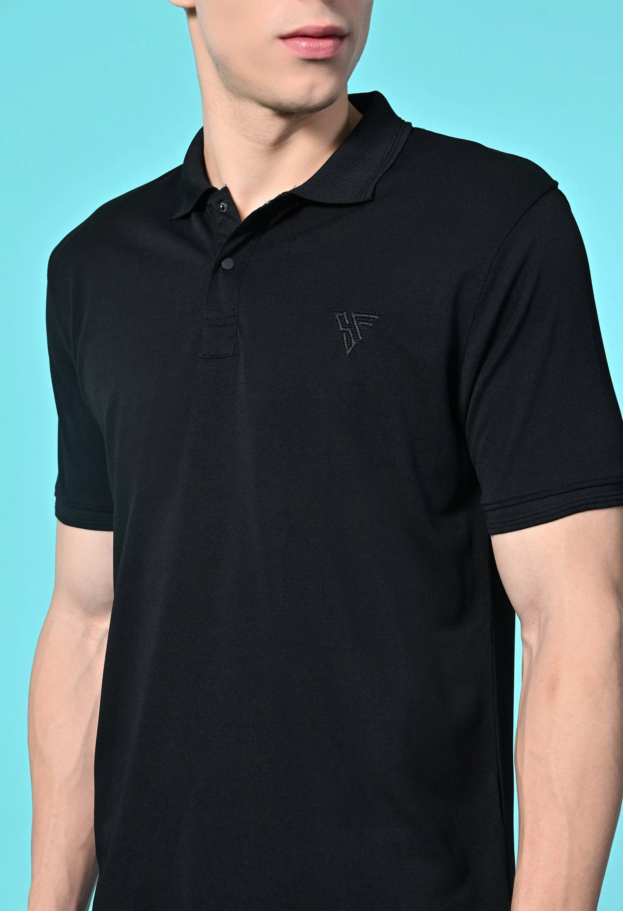 Men's Slim Fit Polyester Polo