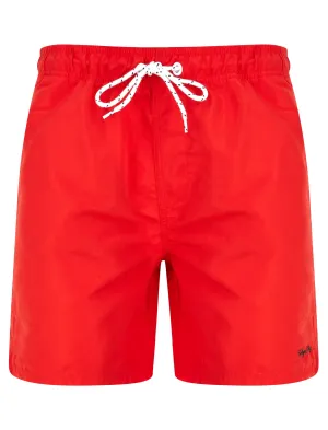 Namaste Classic Swim Shorts in Chinese Red - Tokyo Laundry