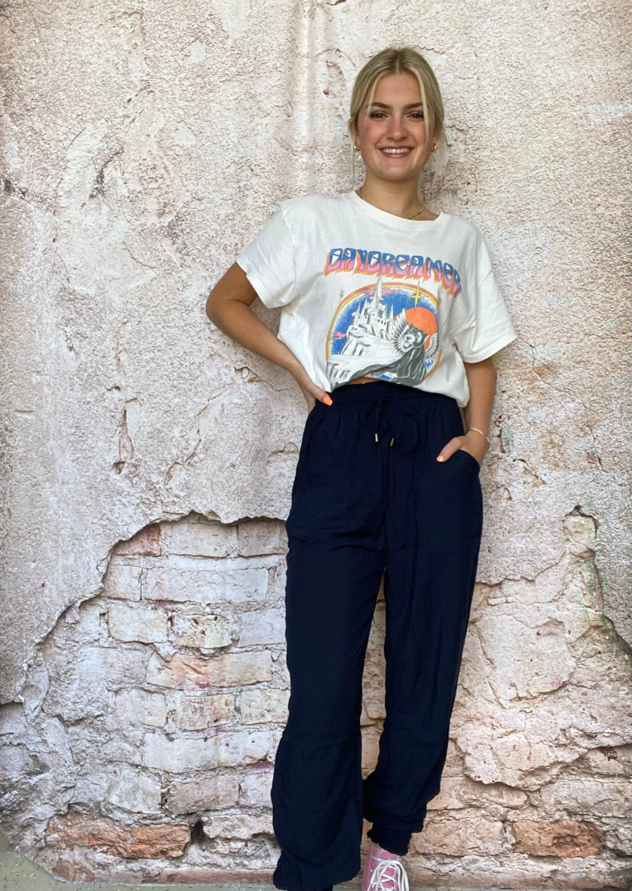 Navy Blue Drawstring pants