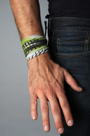 Necklush Wrap Bracelet / Green Grey & Black / Unisex