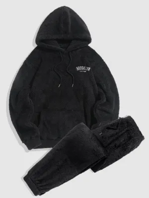 New York And Brooklyn Hoodie And Teddy Pants Set