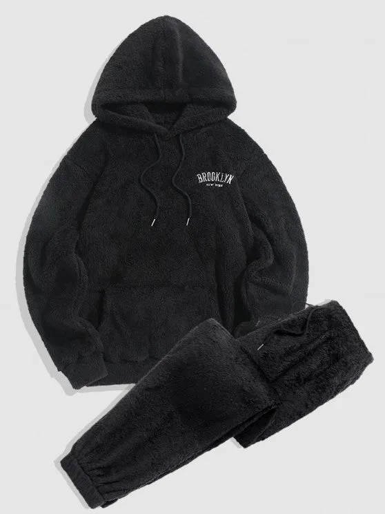 New York And Brooklyn Hoodie And Teddy Pants Set