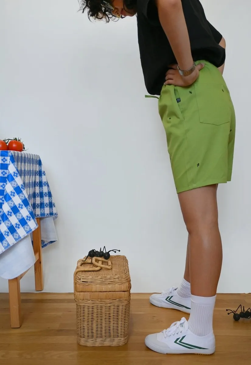 "Ants on Your Pants" Shorts - Avocado Green