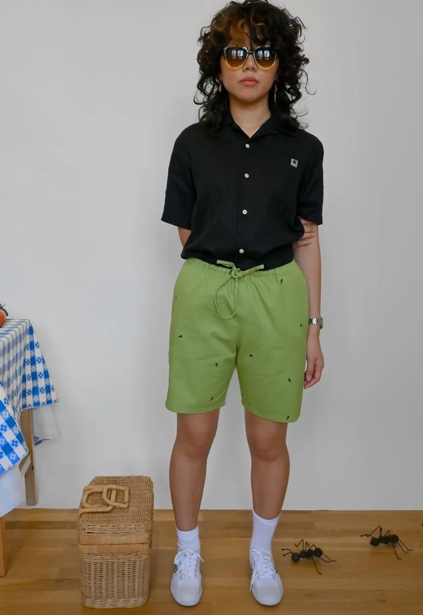 "Ants on Your Pants" Shorts - Avocado Green