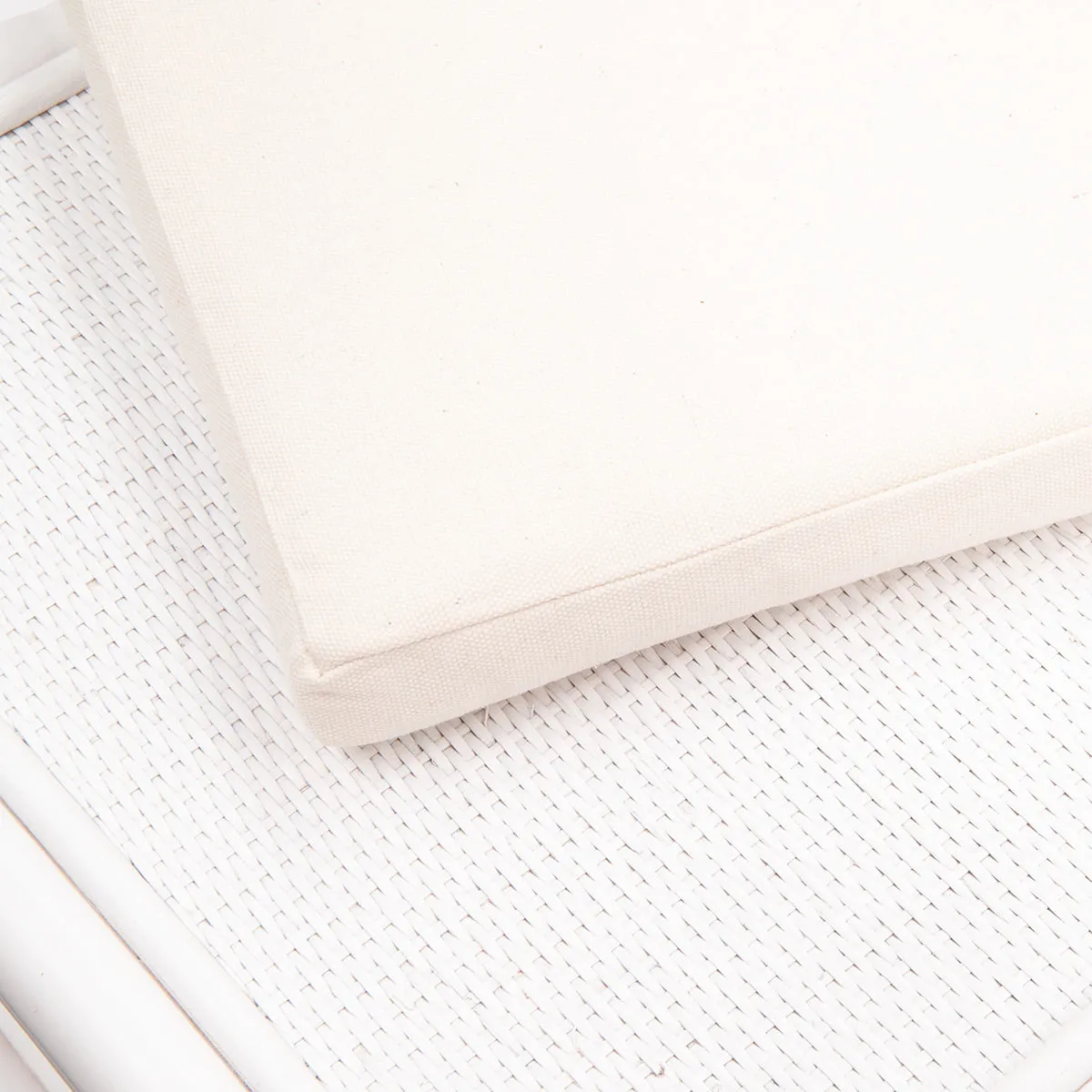 Rattan Indies Bed Stool Bench White