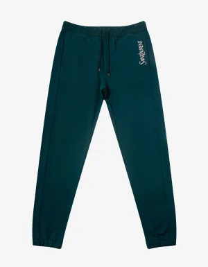 Saint Laurent Green Logo Sweat Pants