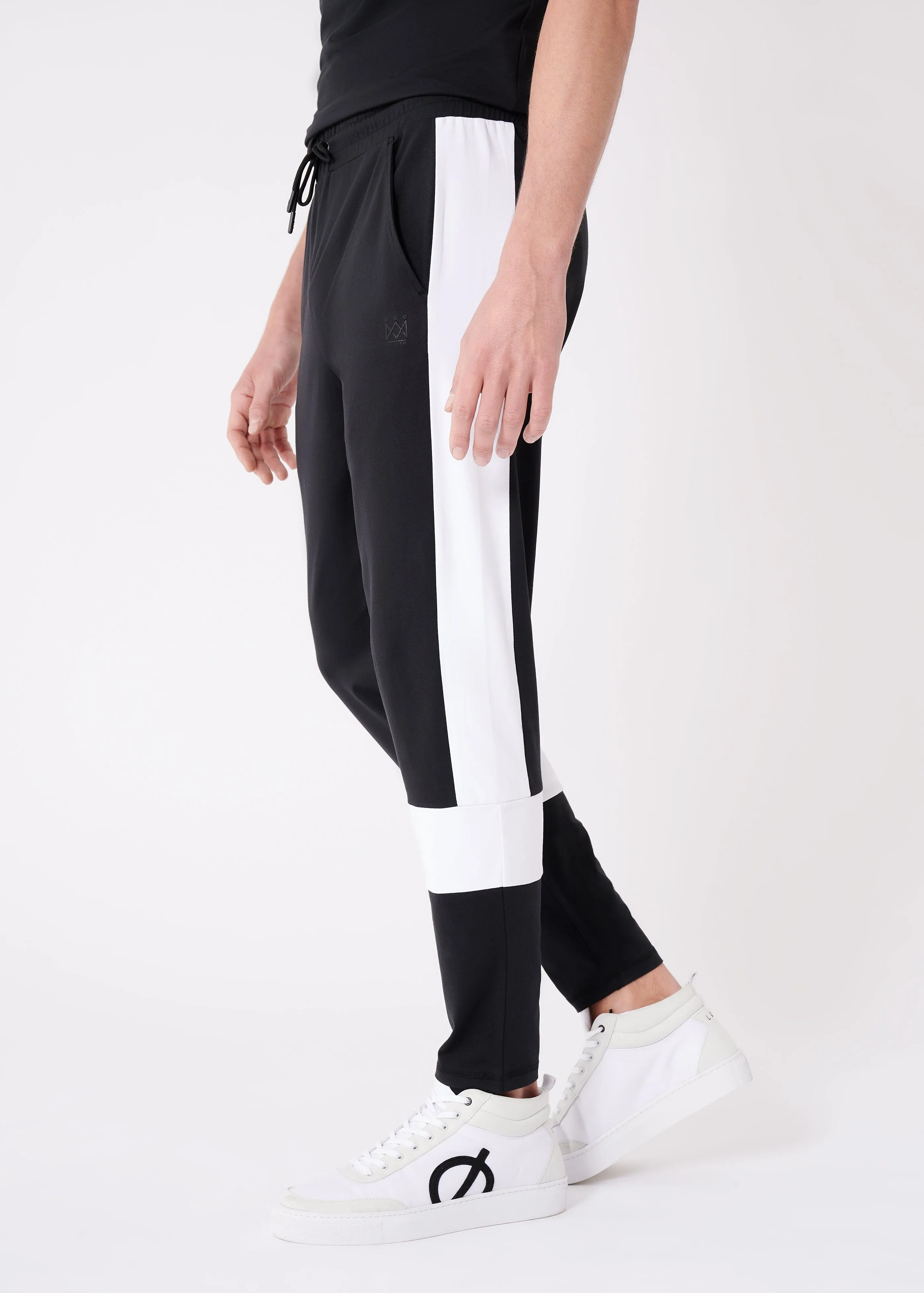 Summit Pant | Black w/ White Stripe