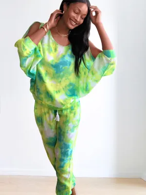 Tie-Dye Gauze Jogger Pant