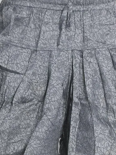 VASTRAMAY Men's Grey Cotton Blend Dhoti