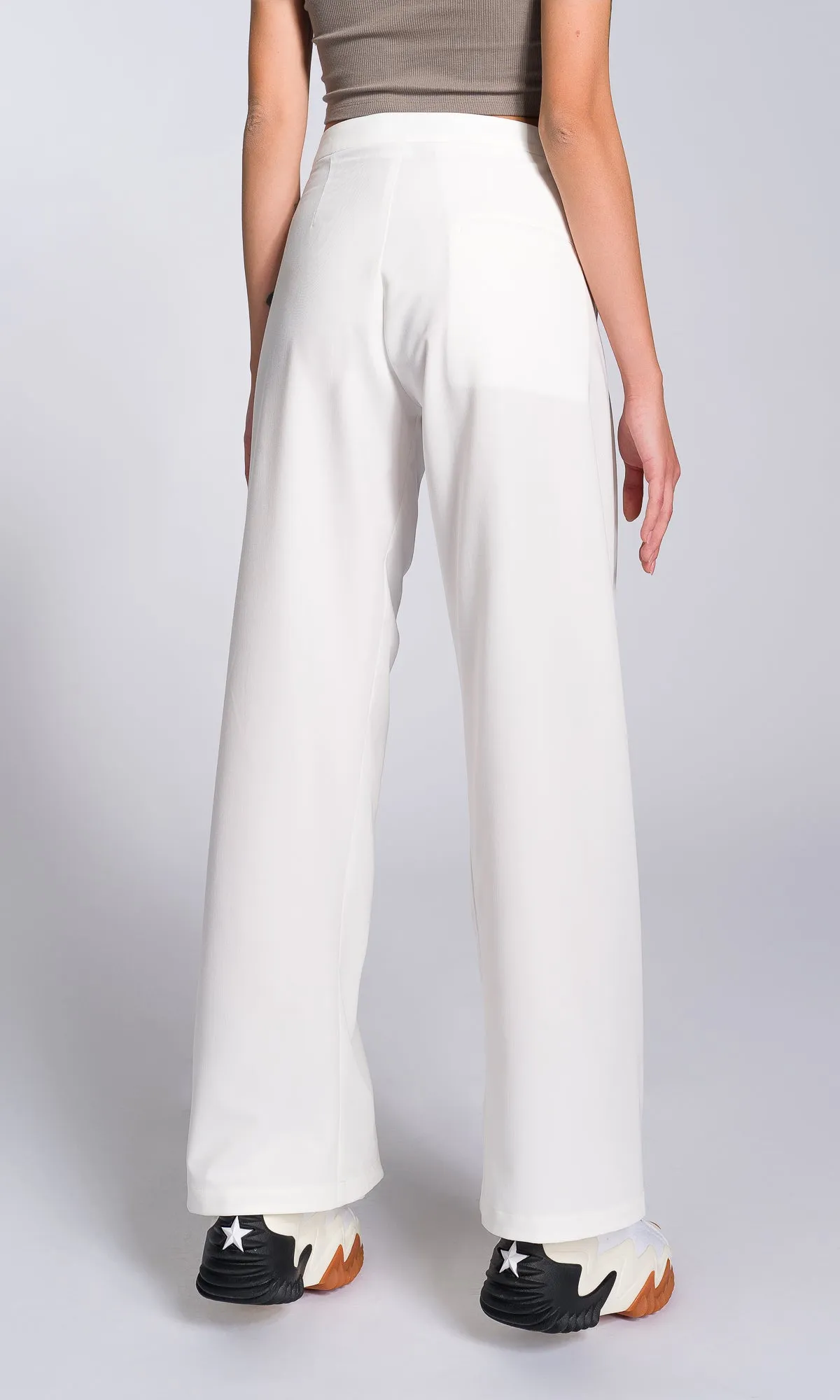 Wide Leg Pants with Folded Sides