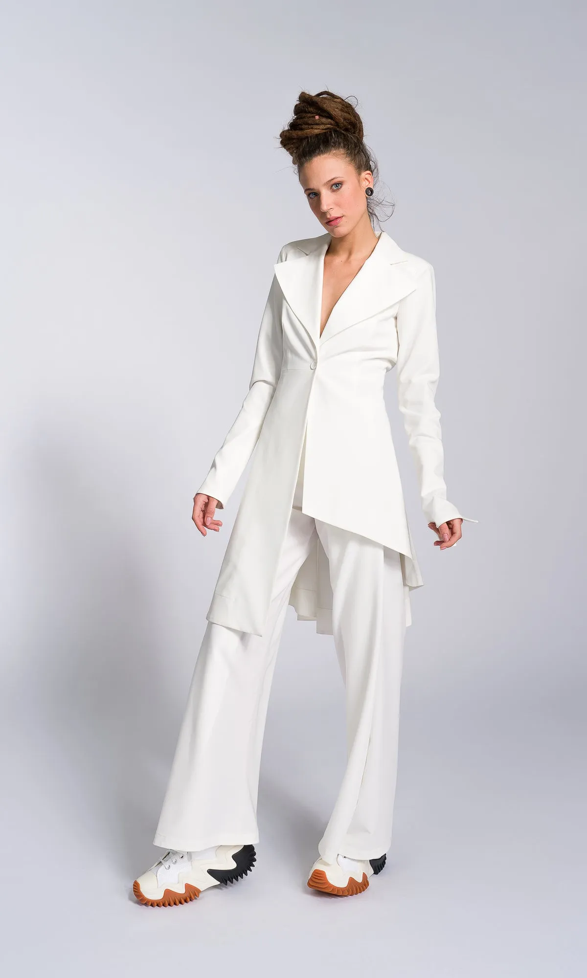 Wide Leg Pants with Folded Sides